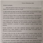 La lettera del CdG Alessandro Ghini